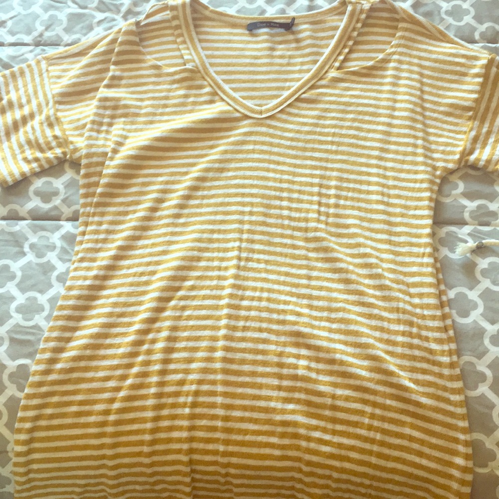 Mustard striped t-shirt